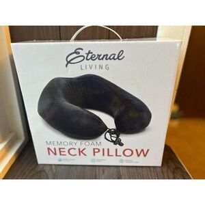 Memory Foam Neck Pillow - Black